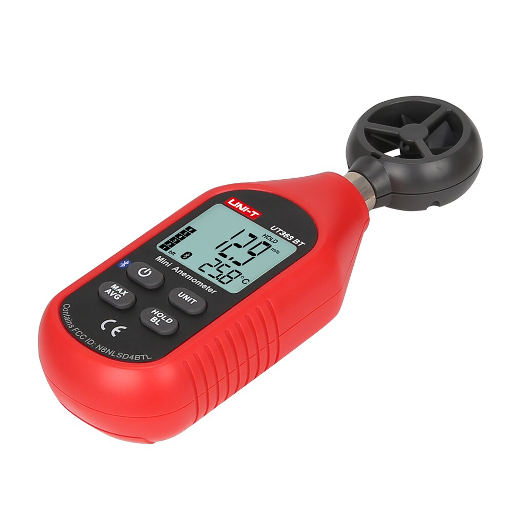 Lcd-scherm Bluetooth Wind Meter Met Thermometer Backlight Mini Batterij Aangedreven Zeilen Digitale Anemometer Windsurfen