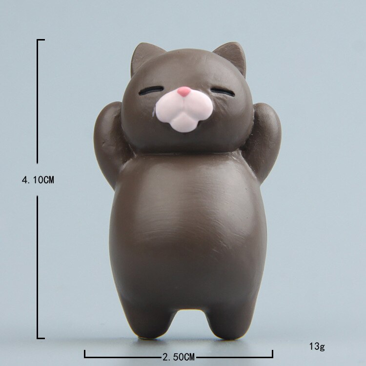 Palo de refrigerador con cierre magnético 3d de gato realista japonés, bonito imán de nevera, de decoración para el hogar: brown