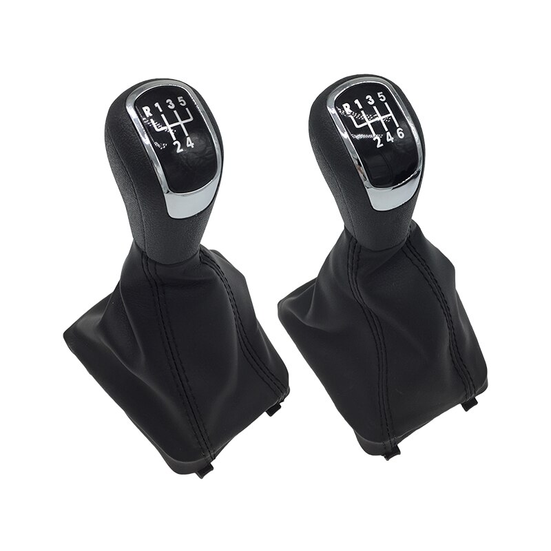 Til skoda octavia ii  (09-12)  superb ii  (08-12)  yeti  (09-12) 5/6 gears gearstang skifteknap læder bagagerumskasse bil-styling