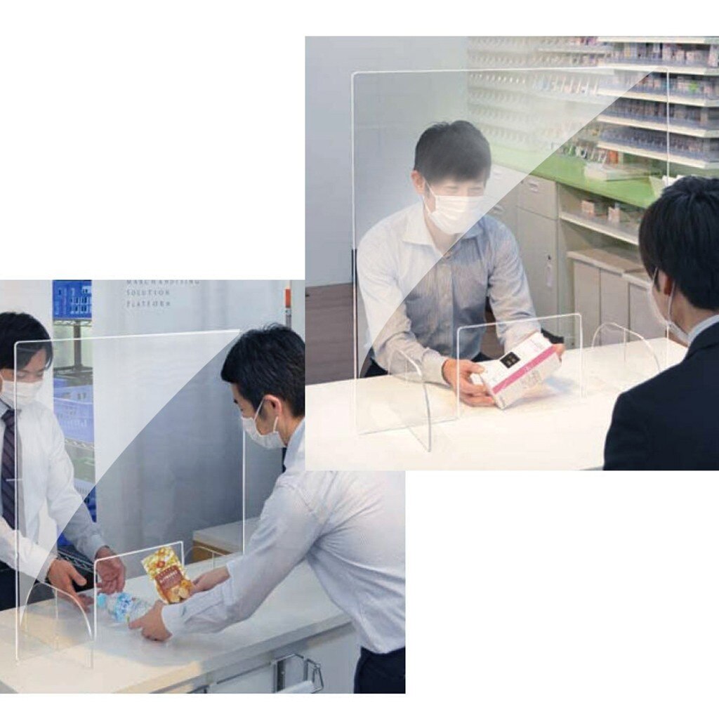 Clear Perfection Reception Side Counter Sprayed UV Cut Transparent Height Protective Reception Window Counter 4.16