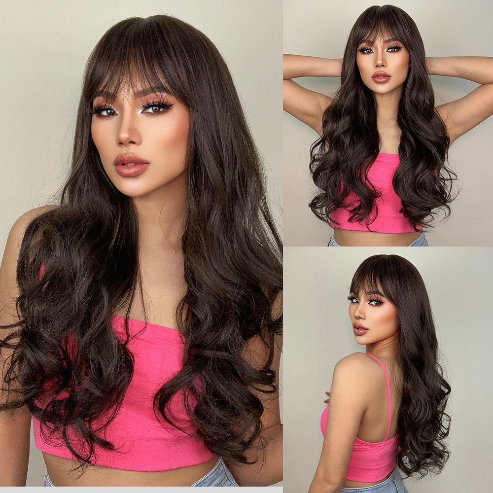 Red Synthetic Wigs Long Body Wavy Wig Natural Hairline Daily Red Hair Heat Resistant Fiber Smooth Party Cosplay Wig: #14