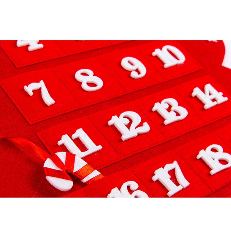 Jul adventskalender snögubbe jultomten tygkalender för fest öppen spis vägg fönsterhänge xmas hängande dekor