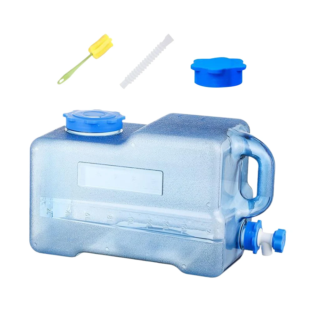 15/18/19/20/22/24/25L Auto Wateremmer Grote Capaciteit Drinkwater Emmer met Kraan Draagbare Auto Water Emmer Rijden Pure: Oranje