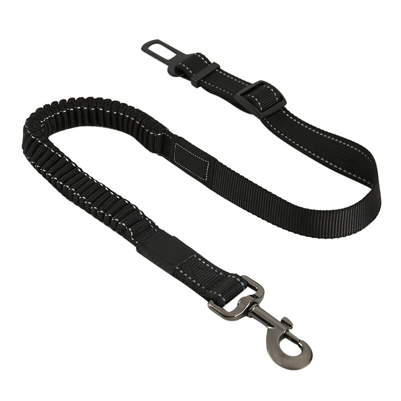 Verstelbare Nylon Huisdier Elastische Gordel Hond Autogordel Veilig Leads Buffer Stretch Leash Voor Midden Grote Huisdieren Hond leash: Black