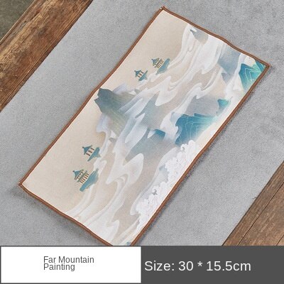 Serviette à thé en daim Zen, nappe de Table à thé, tisane en argile de Yixing absorbante de , tapis à thé Kung Fu: Tea towel17