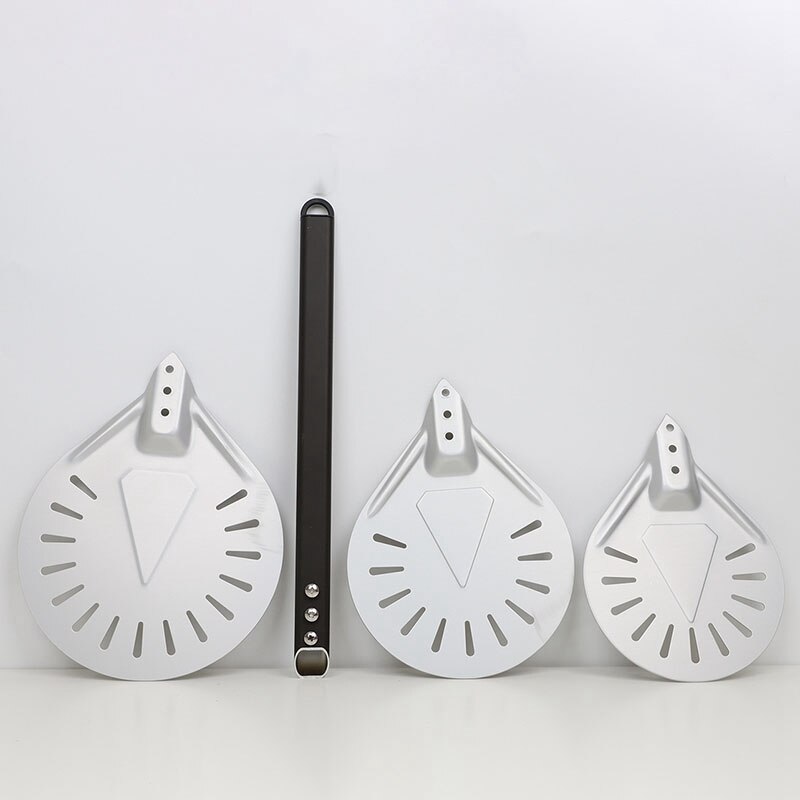 Long Handle Perforated Removable Pizza Turning Peel Pizza Shovel Aluminum Pizza Peel Paddle Peel