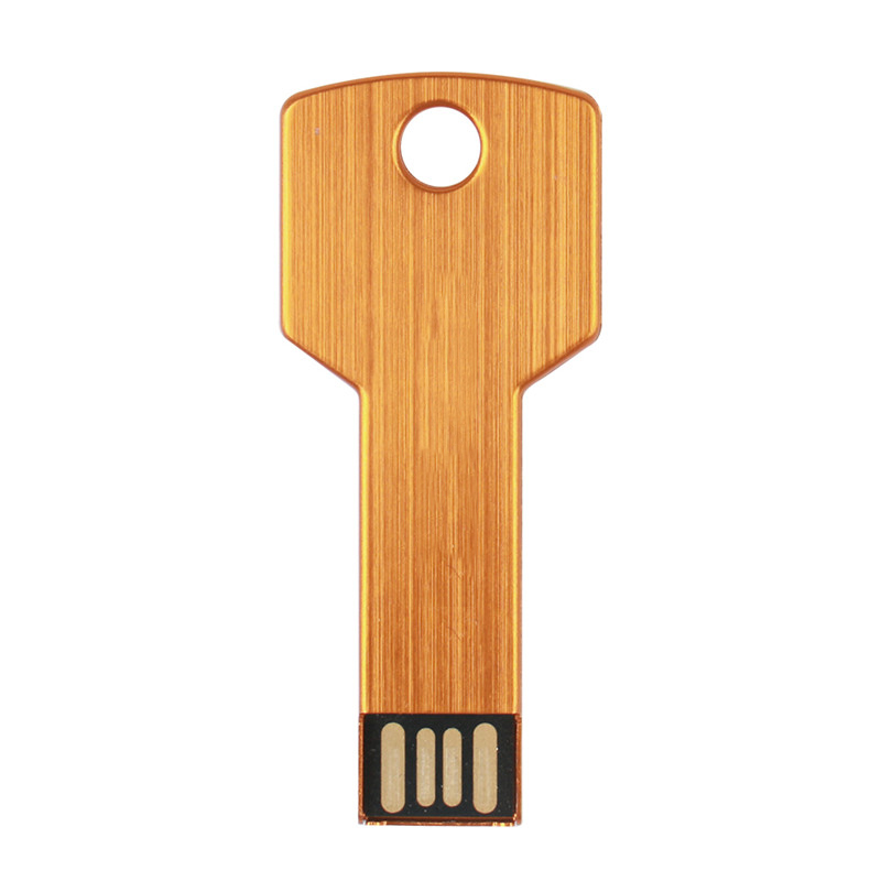 Chiavetta USB a forma di chiave in metallo ad alta capacità Chiavetta da 64 GB con penna nera Dispositivo di archiviazione con capacità reale Silver Stick Disco U ad alta velocità: Oro / 128GB