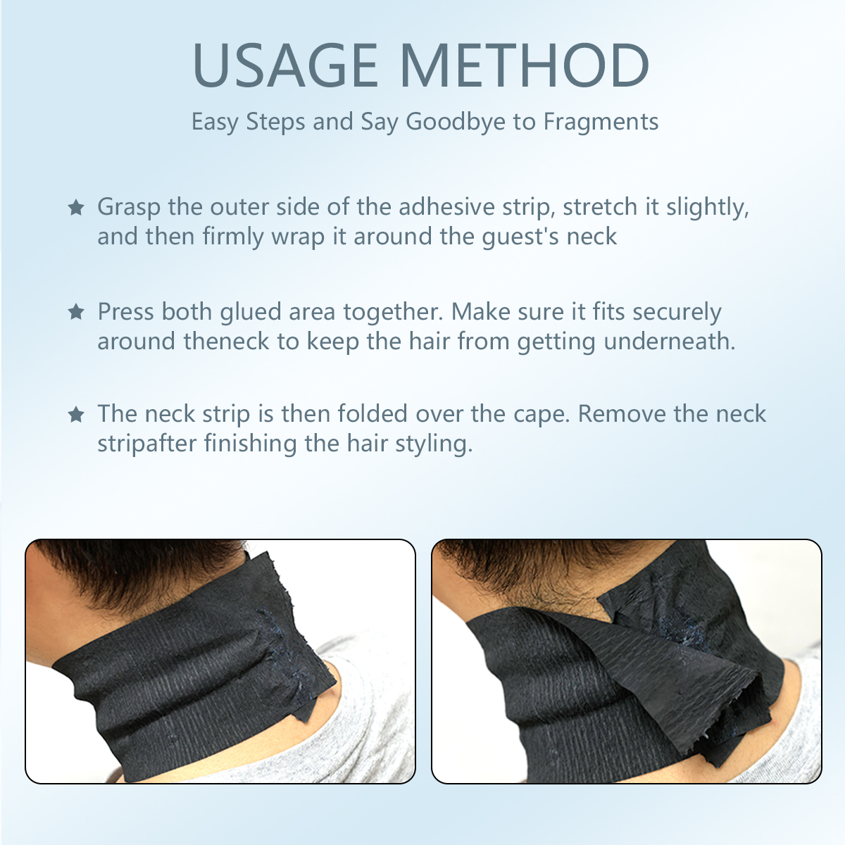 1 rollo/paquete de tiras desechables para el cuello, accesorio de corte de pelo, papel para el cuello, peluquero ajustable, salón de peluquería dedicado para peluquero