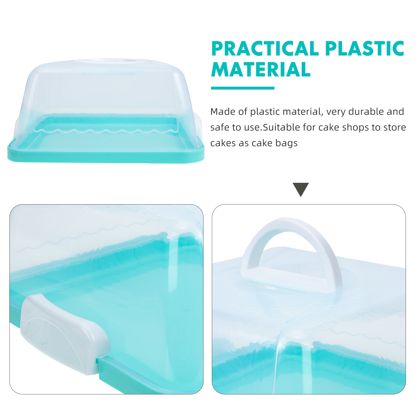 Draagbare Plastic Dozen Verjaardagstaartcontainers Transparante Verjaardagscontainers Deksel voor Bakkerij Thuis Handheld Verpakking