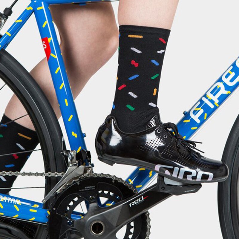 Ugupgrade besætning cykling kompression sports sokker cykel åndbar hurtig tør sport sok til mand og kvinde
