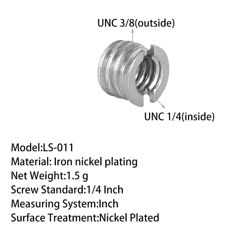 DSLR strap screw d ring camera screw mount 1/4 inch quick release plate Screw for the camera accessories（adapter as a ）: LS011