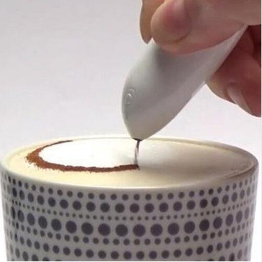 Elektrische latte art pen, koffie decoratie pen, cake kruiden decoratie, koffie latte snijpen, bakgereedschap