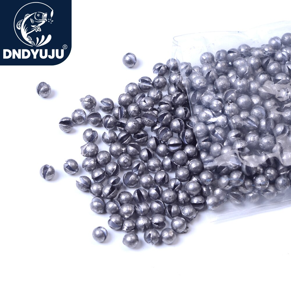 DNDYUJU 0.2g-1.7g carpe pêche solide ovale fendu tir plomb Explosion plombs pêche leurre poids auxiliaire matériel de pêche