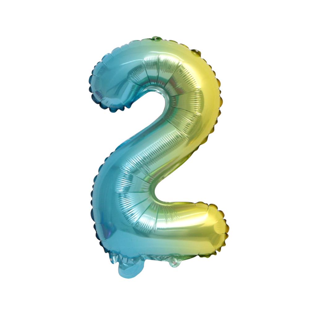 1pcs Rainbow Number Balloons Gradient Heart Star Love Happy Birthday Balloons for Birthday Baby Shower Anniversary Wedding Party