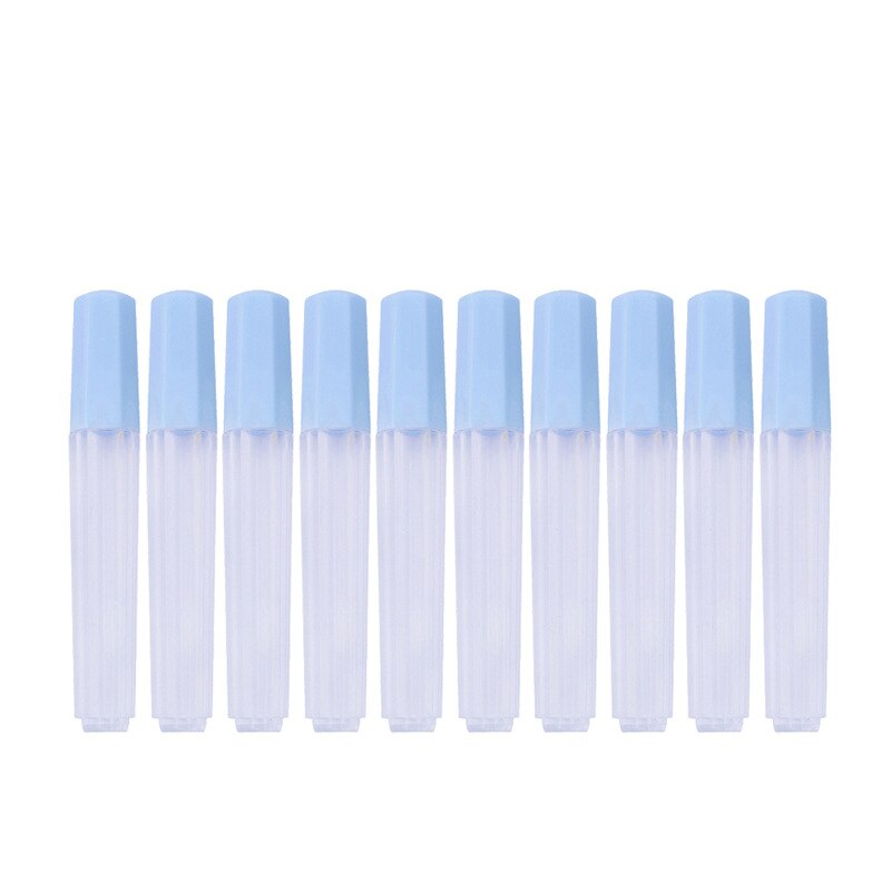 MIUSIE 10Pcs Clear Plastic Embroidery Felting Sewing Needles Container Pin Needle Storage Tubes Bottle Holder Storage Cases: 10pcs Blue