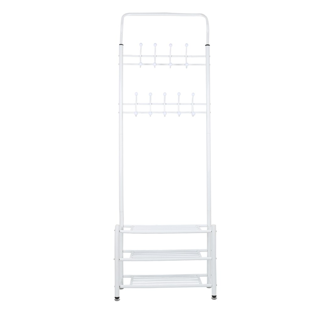 Kledingrek Vloerstaande Kleren Opknoping Opslag Plank Kleerhanger Rekken Thuis Eenvoudige Stijl Slaapkamer Meubels Verwijderbare Hwc: White