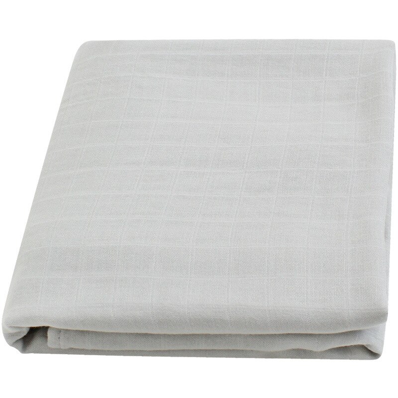 120x120cm bambusowy koc do przewijania koce dla niemowląt muślin do przewijania w jednolitym kolorze gładka kolorowa bawełniana kocyk dziecięcy noworodek: Light Gray
