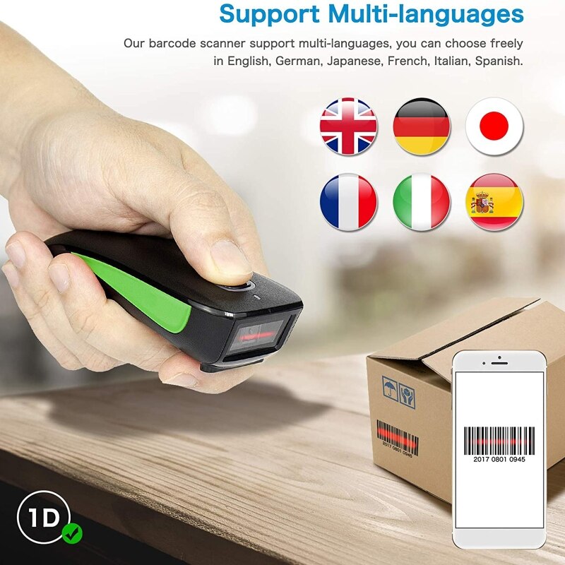 C740 Wireless Qr Code Scanner Bluetooth-compatible Portable Scanner Barcode Warehouse Express Barcode Scan