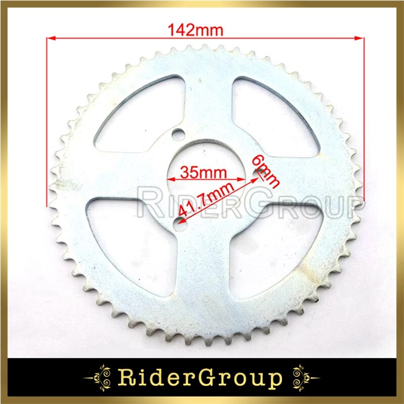 35mm 54 tenner  t8f bakre kjedehjul til 2 takt 47cc 49cc motorer kinesisk lommesykkel mini moto låve atv firhjuling scooter goped