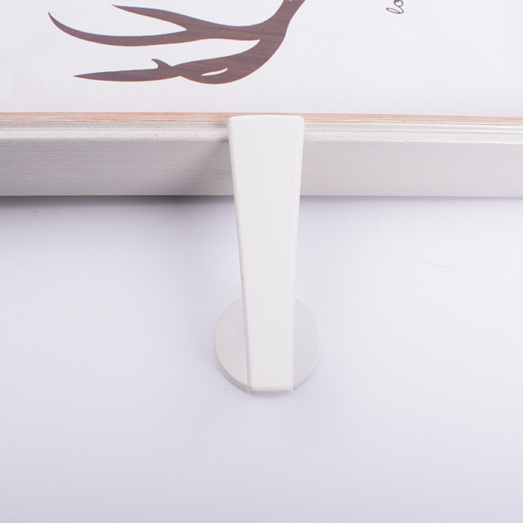 Room Accessories Curtain Curtain Hook Zinc Alloy Small Thickened Door Handle Hook Flat Angle Hook Silencing Curtain Wall Hook: Flat hook white