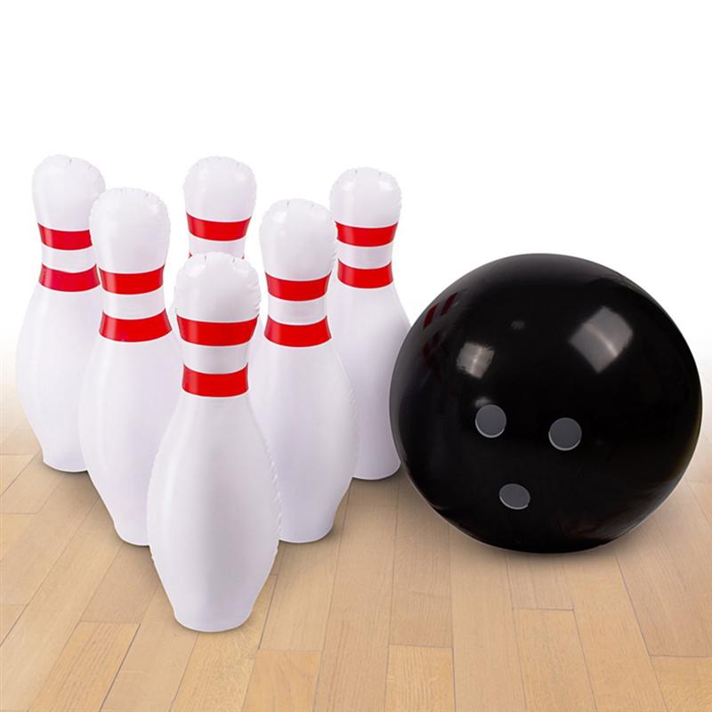7pcs Inflatable Bowling Games Outdooe Leisure Bowling Ball Game Set