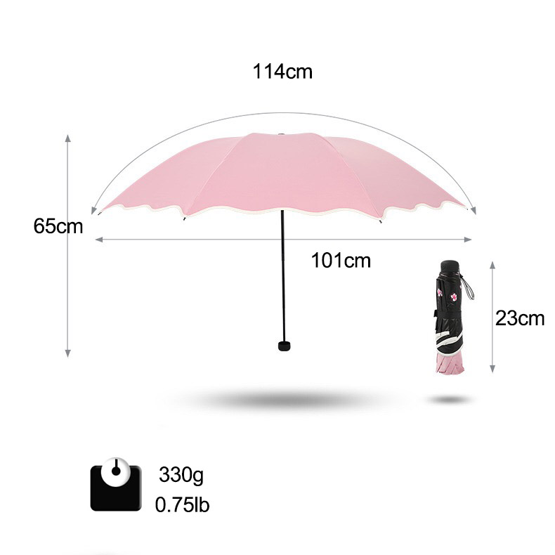Mærke blomster paraply til kvinder folde pige parasol sol bærbar stærkt regn kvindelig sol uv klare paraplyer lys