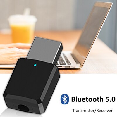 Usb Bluetooth 5.0 Draadloze Zender Adapter 2 In 1 Edr Adapter 3.5Mm Aux Dongle Voor Auto Audiotv Pc Hoofdtelefoon home Stereo