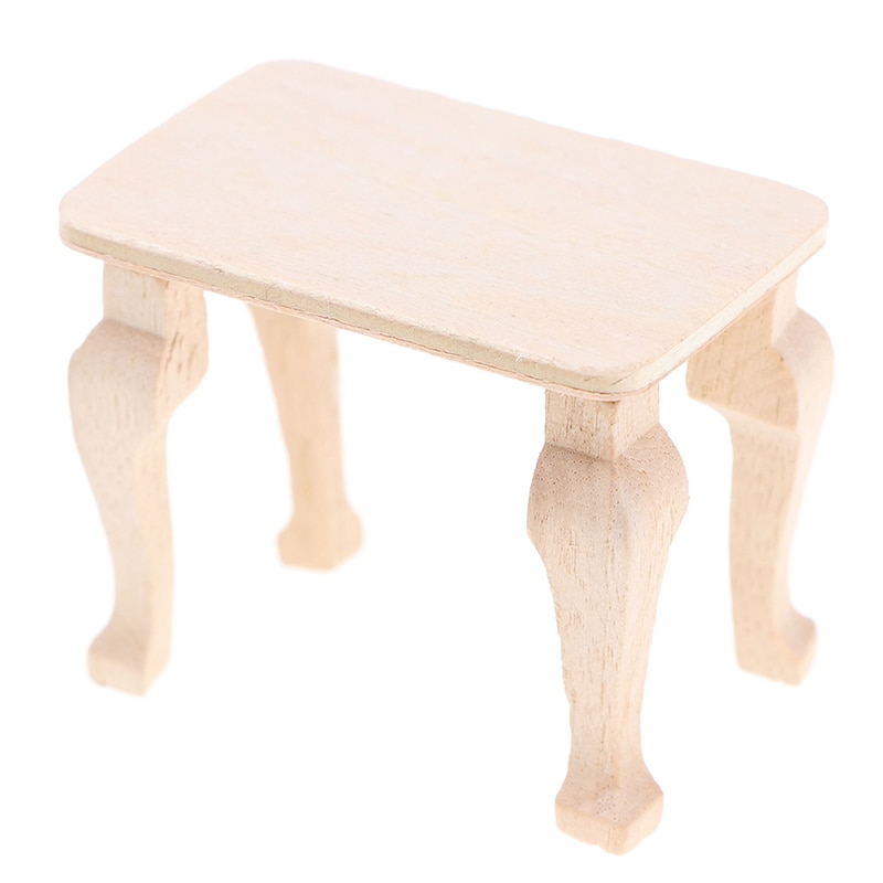 1pc Mini Houten Tafel Meubels Speelgoed 1:12 Poppenhuis Miniatuur Accessoires DIY Poppenhuis Decor Baby Speelgoed