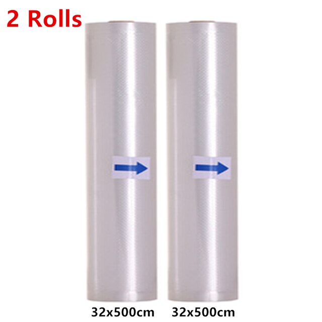 Household Food Vacuum Packing Bag Reusable Food Storage Bags Vacuum Bag Food Fresh Long Keeping 12/15/20/25/32cm*500cm 2 Roll: 32x500 2Roll