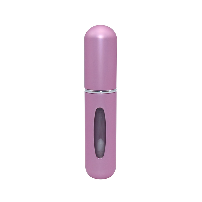 Refillable Mini Perfume Spray Bottle Aluminum Spray Nebulizer Portable Travel Cosmetic Container 5ml Perfume Bottle: Pink