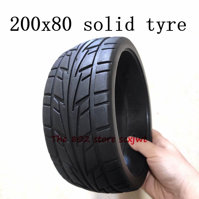 Nyeste 200 x 80 massive dæk pu dæk, til golfvogn, taskevogn, elektrisk gokart, mikroporøst elastisk dæk