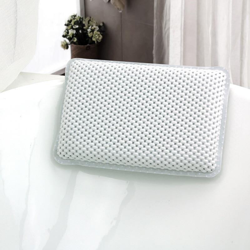 1pc spa badkussens zuignap antislip bad spa kussen pu waterdichte spons badkussen kussen badkamer douche kussen