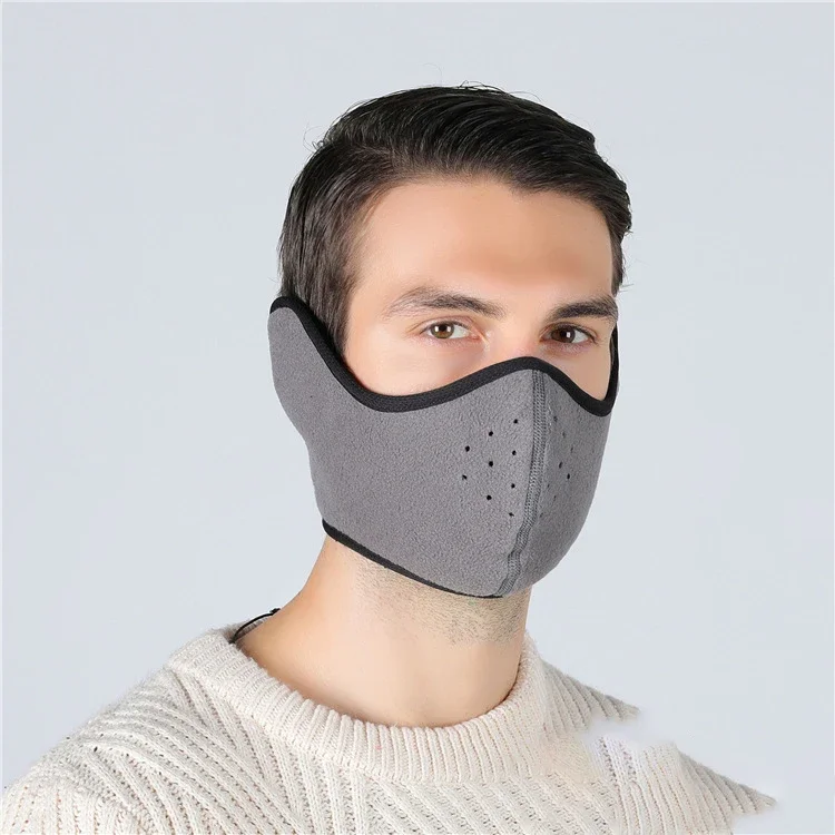 Winter Outdoor Ski Rijden Masker Oorwarmers Mondmoffen Nekwarmer Winddicht Herbruikbaar Rijden Snowboarden Skiën Sportmaskers: Beige