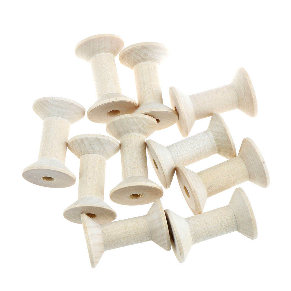 Bluemoona 20 STKS - Lege Plastic Draad Spoelen Spoelen Ronde Einden Voor Diverse Maten Koord Lint (ZWART