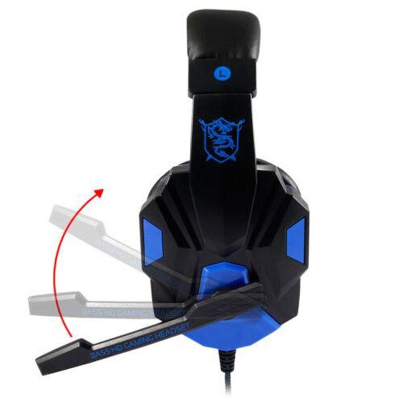 Langalliset pelikuulokkeet over-ear pelaajille kuulokkeet mikrofonilla stereo pelikuulokkeet syvä basso  ps4 xbox one pc tietokoneelle