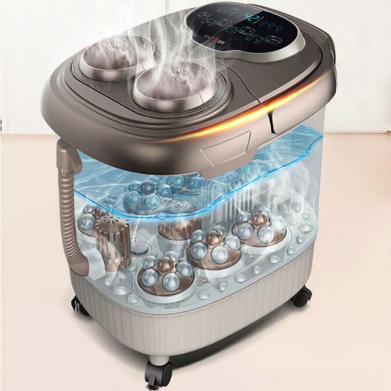 Volautomatische Voetenbad Elektrische Massage Verwarming Constante Temperatuur Thuis Pedicure Machine Bubble Voet Hoge Diepe Vat
