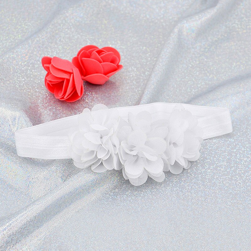 Flores Headbands Do Bebê Para Meninas Infantil Elástico Banda de Cabeça Turbante Crianças dos miúdos Do Bebê Hairband Acessórios Para o Cabelo Do Bebê Haarband: style1 white