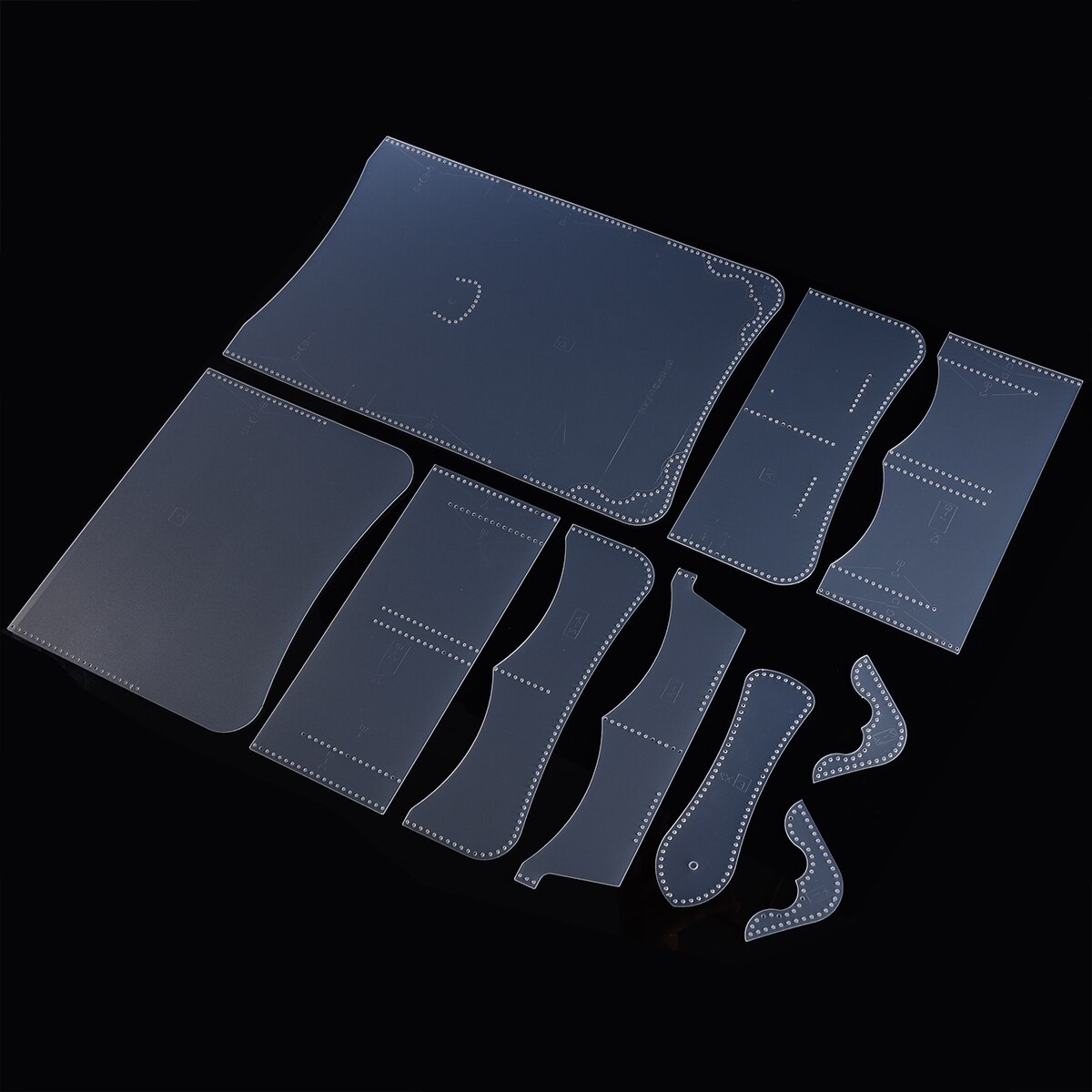 1 set PVC DIY Women Wallet Leather Stencil Sewing Pattern Leather Craft Template Home Handwork Template Handcrafting Set