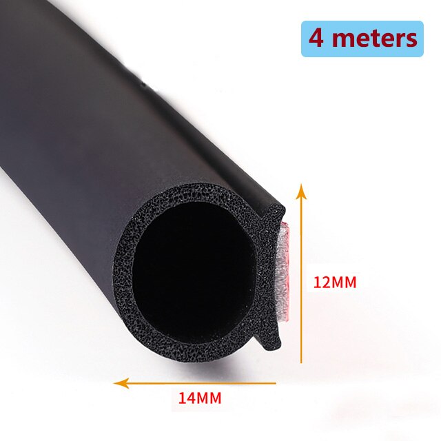 Soort Grote D Rubber Deur Afdichting Strip Autodeur Afdichting Strip Universele Noise Isolatie Edpm Auto Rubber Waterdichte Afdichtingen Voor auto: 4 Meters