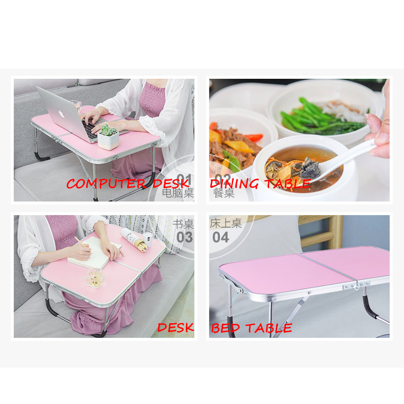 Mesa de cama portátil giratoria para ordenador portátil mesa plegable extraíble Escritorio de pie muebles para el hogar
