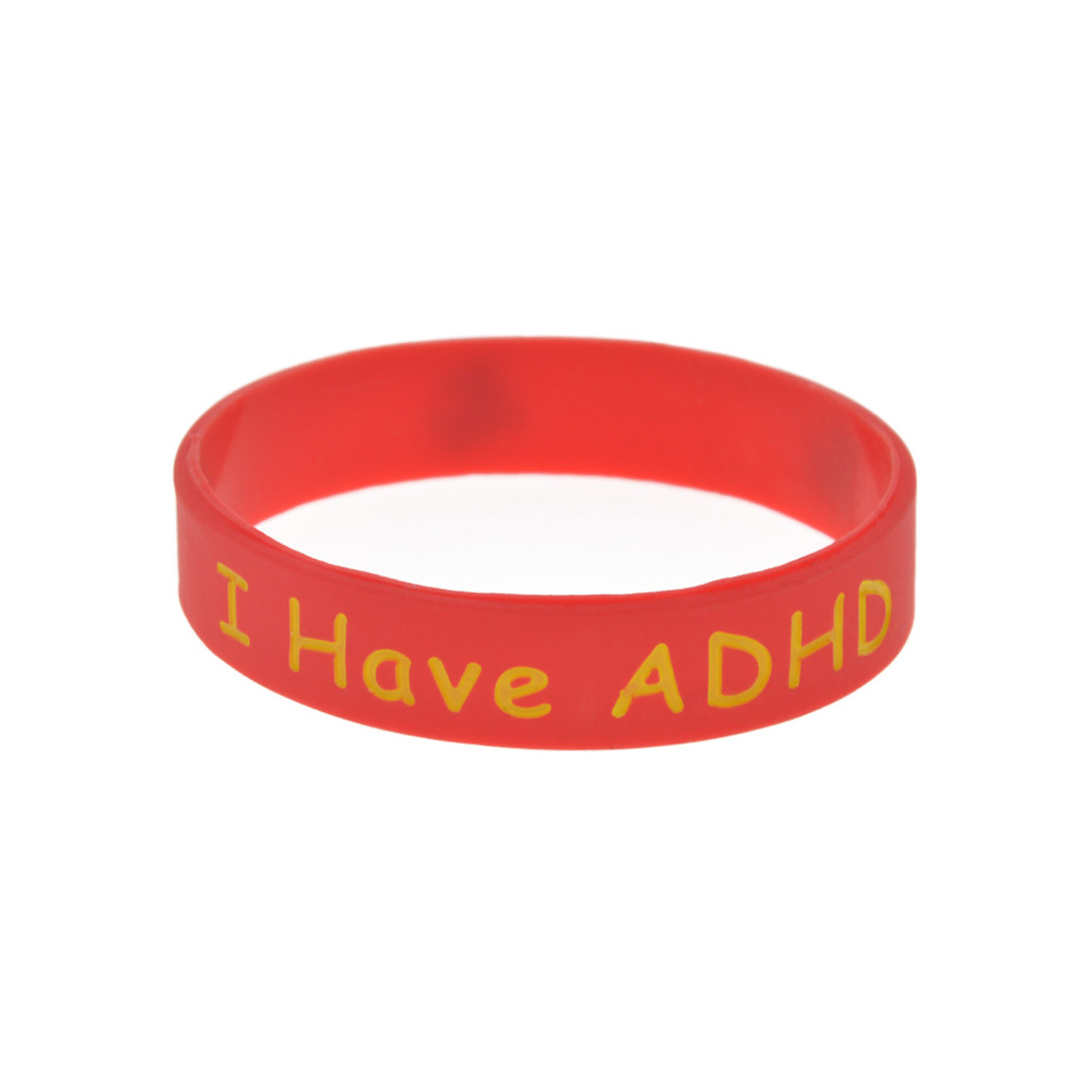 Pulsera de silicona I have TDAH para niños, brazalete Multicolor con logotipo de rompecabezas, 50 piezas