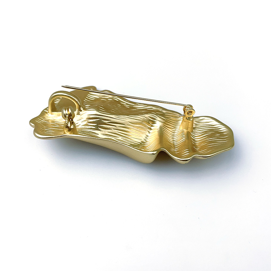 Broches de cara media humana exagerados de moderno para mujeres y hombres, alfileres de personalidad de Metal de Color dorado, decoraciones para fiestas diarias