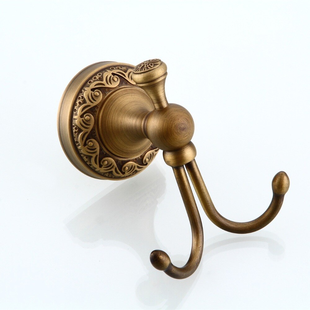 Accroche-peignoir en laiton Antique/noir | Crochets pour serviettes, cintre de bain, porte-manteau, crochet mural de porte, accessoires de salle de bains, décoration de la maison rétro 9108K