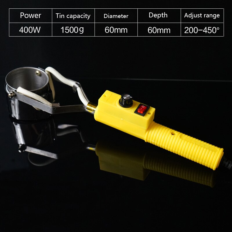 Newest High-power 220V melting tin furnace hand-held BGA tin melting furnace household wire tinning repair tinning 300W-500w: 400W B