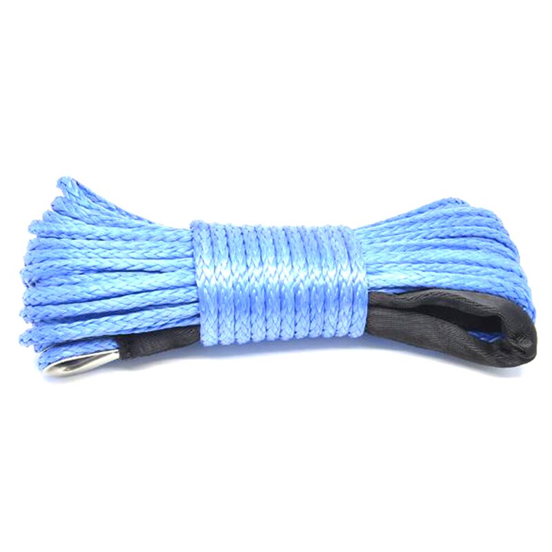 Blå 1/4 '' x50 'syntetisk vinsch rep vinsch kabel rep, bogsering rep bil, atv uhmwpe vinsch rep