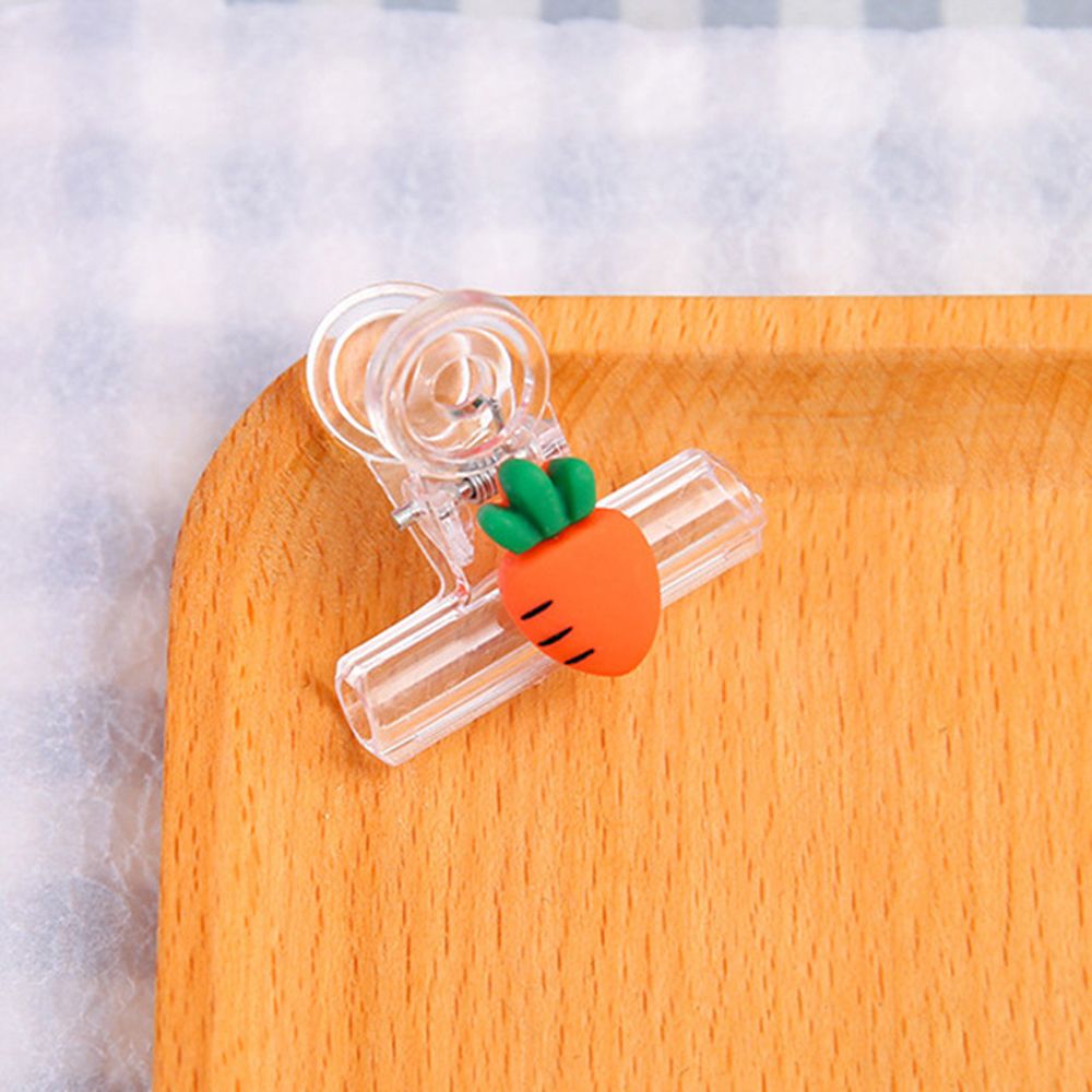 Plastic Index Klem Bindmiddel Clip Pagina Houder Cartoon Snacks Afdichting Clip Transparante Clip Paperclip Bindmiddel Clips: 10
