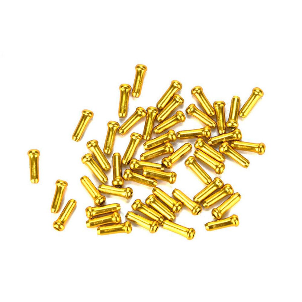 30 stuks fiets mtb remkabel eindkap kabel aluminium afdekking versnelling fietsonderdelen kabel eindkap  a40: Goud