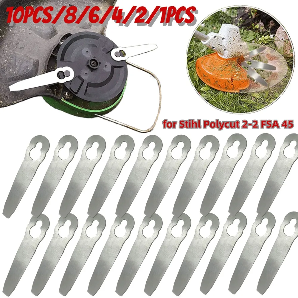 Grasmaaier Messen Roestvrijstalen Grastrimmer Messen 1.5Mm Dikte Reservemessen Hoge Sterkte Voor Stihl Polycut 2-2 Fsa 45
