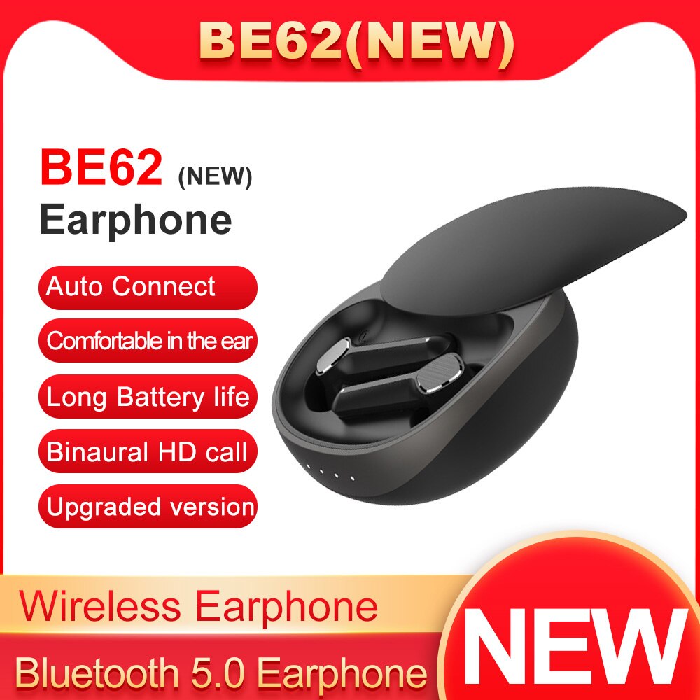 BE62 Tws Sport Noise Cancellation Bluetooth 5.0 Draadloze Koptelefoon Mini Tws 3D Hoge Stereo Geluid Oordopjes Voor Huawei