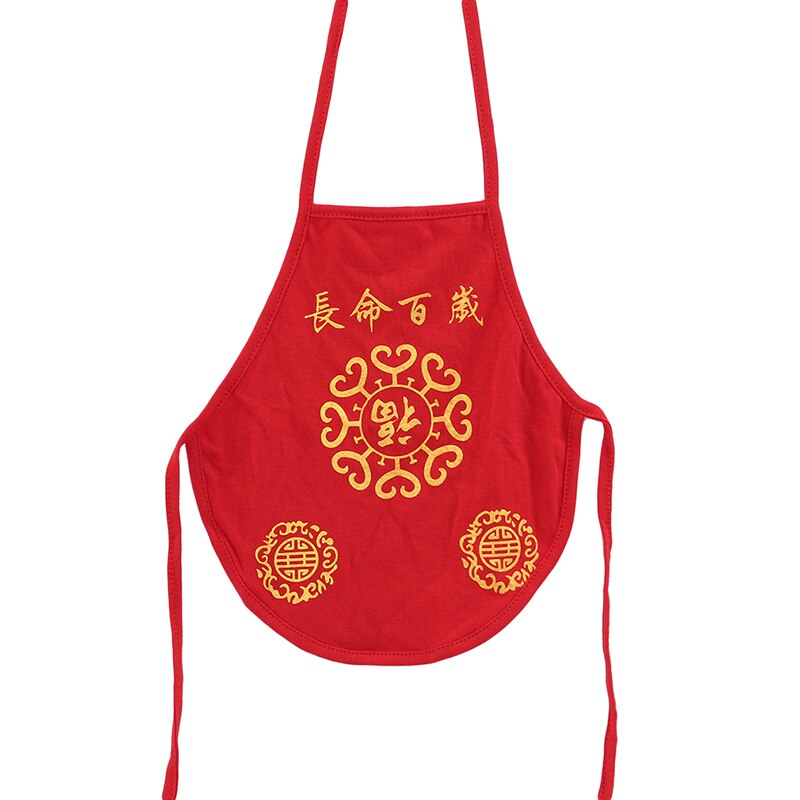 1pc Chinese Classic Red Belly Apron Apron Baby Apron Home Clothing practical